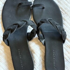 Jenni Kayne Black Minimalist Slide Sandals